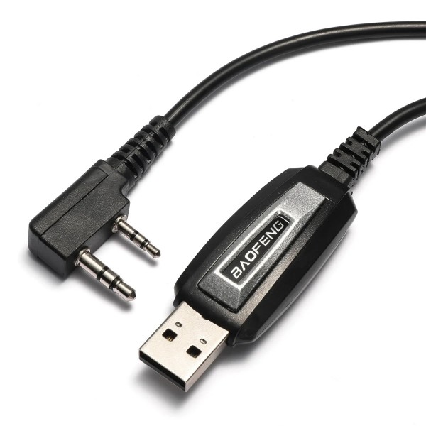 BAOFENG καλώδιο USB σε 2 pin BFG-CBL για προγραμματισμό πομποδεκτών, 1m, μαύρο - Σύγκριση Προϊόντων