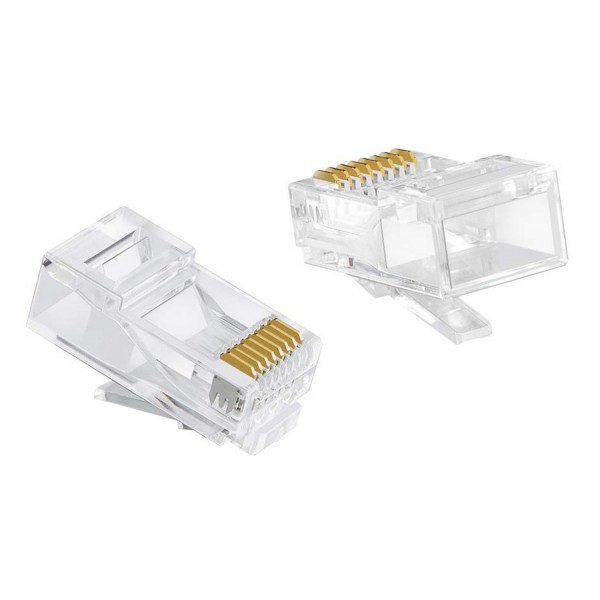 POWERTECH βύσμα RJ45 CAB-N446, Cat 6/6a UTP, διάφανο, 50τμχ - Powertech