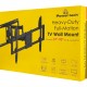 POWERTECH επιτοίχια βάση τηλεόρασης PT-1423, 37-90", 75kg, heavy duty, full motion