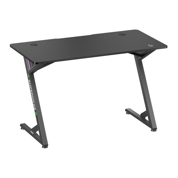 BRATECK gaming γραφείο GMD14-1 με RGB φωτισμό, 120x60x75cm, μαύρο - Σύγκριση Προϊόντων