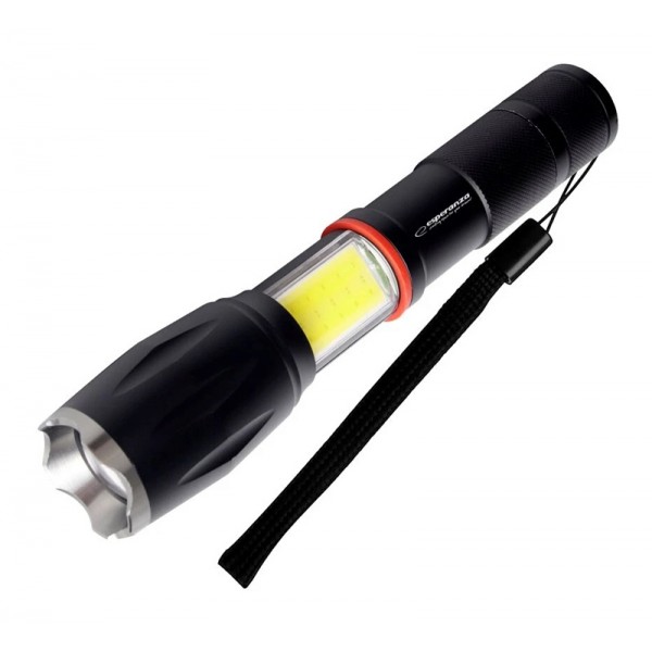 ESPERANZA φορητός φακός LED EOT070, 250lm, IPX3, zoom, με μαγνήτη, μαύρος - Σπίτι & Gadgets