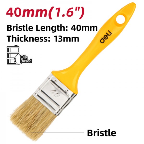 DELI πινέλο βαφής DL509134 με φυσικές τρίχες, πλαστική λαβή, 40mm - DELI