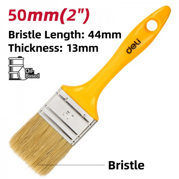 DELI πινέλο βαφής DL509135 με φυσικές τρίχες, πλαστική λαβή, 50mm - DELI