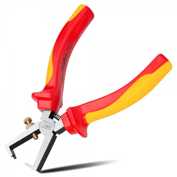 DELI απογυμνωτής καλωδίων ηλεκτρολόγου DL515006, αντιολισθητικές λαβές, ρυθμιζόμενος, VDE 1000V, 160mm - Πένσες