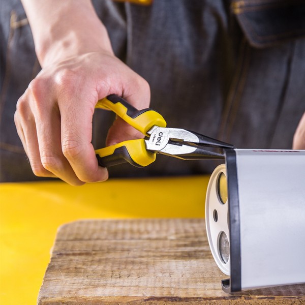 DELI μυτοτσίμπιδο ίσιο DL2106 με αντιολισθητικές λαβές, 160mm - Πένσες