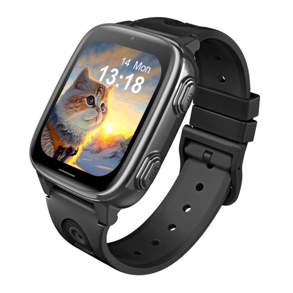 INTIME GPS smartwatch για παιδιά IT-074, 1.83", κάμερα, 4G, IPX5, μαύρο - GPS Tracker