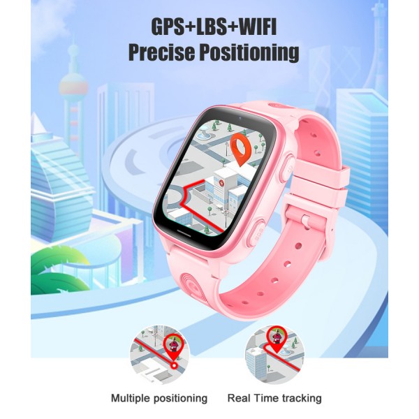 INTIME GPS smartwatch για παιδιά IT-074, 1.83", κάμερα, 4G, IPX5, μαύρο