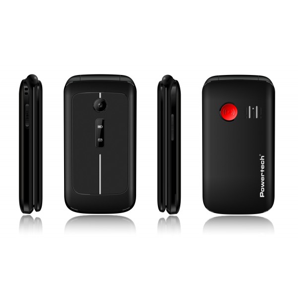 POWERTECH κινητό τηλέφωνο Sentry 2.8, 2.8", dual SIM, πλήκτρο SOS, μαύρο - Mobile