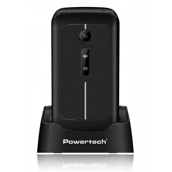 POWERTECH κινητό τηλέφωνο Sentry 2.8, 2.8", dual SIM, πλήκτρο SOS, μαύρο