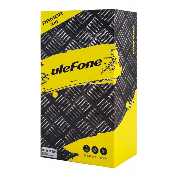 ULEFONE smartphone Armor X16, 6.56", 6/128GB, 10360mAh, IP68/IP69K/MIL-STD-810H, μαύρο