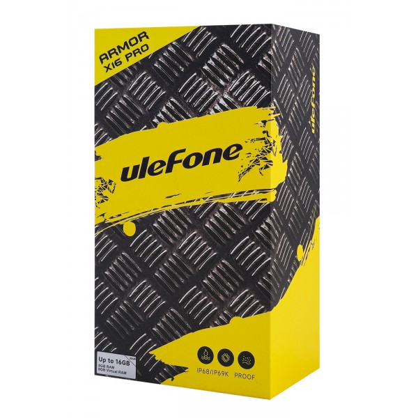 ULEFONE smartphone Armor X16 Pro, 6.56", 8/256GB, 5G, 10360mAh, IP68/IP69K/MIL-STD-810H, μαύρο