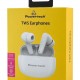 POWERTECH earphones με θήκη φόρτισης PT-1432, True Wireless, 35/300mAh, λευκά