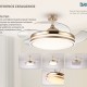 BRUNO BRN-0226 Ανεμιστήρας οροφής με LED φως, AC 82W, 42", O107x47εκ., χρυσός
