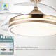 BRUNO BRN-0226 Ανεμιστήρας οροφής με LED φως, AC 82W, 42", O107x47εκ., χρυσός