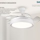 BRUNO BRN-0227 Ανεμιστήρας οροφής με LED φως, AC 82W, 42", O107x47εκ., λευκός