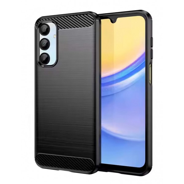 POWERTECH Θήκη Carbon MOB-2003 για Samsung A16 4G/5G, μαύρη - Θήκες