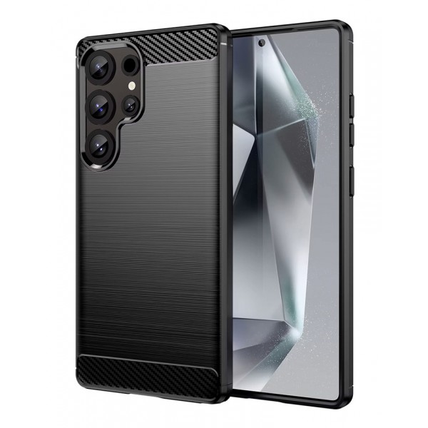 POWERTECH Θήκη Carbon MOB-2007 για Samsung S24 Ultra, μαύρη - Θήκες