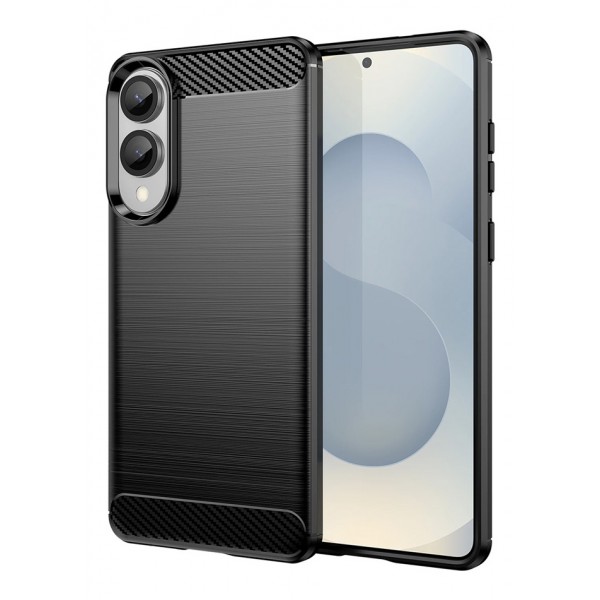 POWERTECH Θήκη Carbon MOB-2009 για Samsung S25 Edge, μαύρη - Θήκες