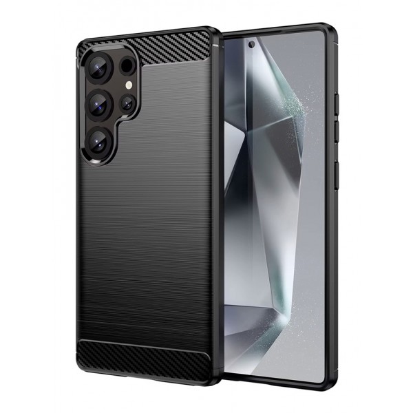 POWERTECH Θήκη Carbon MOB-2010 για Samsung S25 Ultra, μαύρη - Θήκες