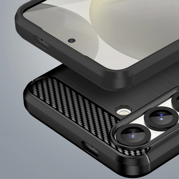 POWERTECH Θήκη Carbon MOB-2010 για Samsung S25 Ultra, μαύρη - Θήκες