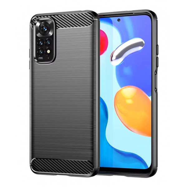 POWERTECH Θήκη Carbon MOB-2012 για Xiaomi Redmi Note 11/Note 11S, μαύρη - Θήκες