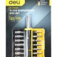 DELI σετ μύτες κατσαβιδιού DL251201 με αντάπτορα, μαγνητικές, 15τμχ