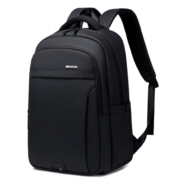 GOLDEN WOLF τσάντα πλάτης GB00711 με θήκη laptop 15.6", 27L, μαύρη - Τσάντες - Πορτοφόλια