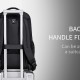 ARCTIC HUNTER τσάντα ταξιδίου LG1500165 με θήκη laptop 15.6", τροχήλατη, 27L, μαύρη