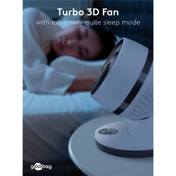 GOOBAY ανεμιστήρας δαπέδου 59515 με χειριστήριο, 23cm, 70W, λευκός
