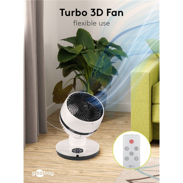 GOOBAY ανεμιστήρας δαπέδου 59515 με χειριστήριο, 23cm, 70W, λευκός - Σύγκριση Προϊόντων
