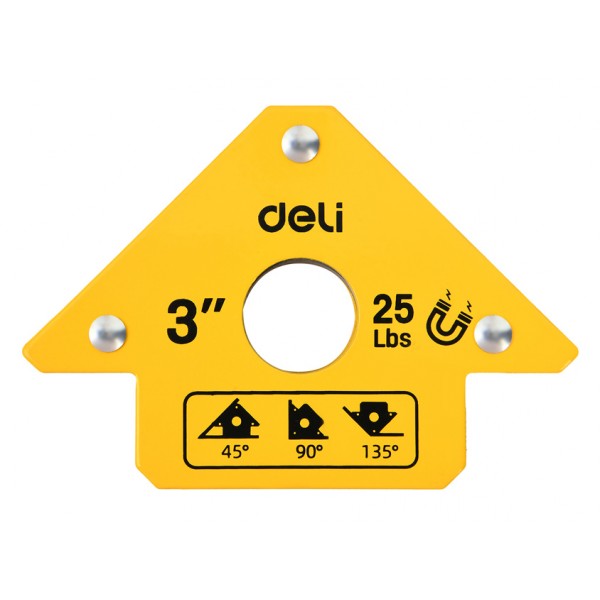 DELI μαγνητική γωνία συγκόλλησης DL-HDW25 με 45°/90°/135° γωνίες, 3", 11kg - Βοηθητικά Εργαλεία