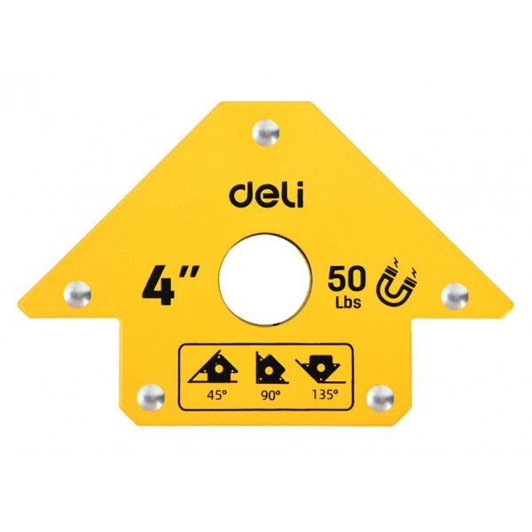 DELI μαγνητική γωνία συγκόλλησης DL-HDW50 με 45°/90°/135° γωνίες, 4", 22kg - Βοηθητικά Εργαλεία