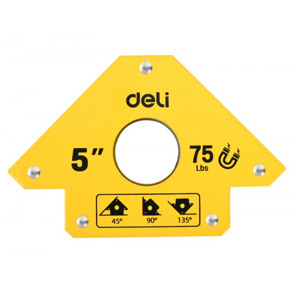 DELI μαγνητική γωνία συγκόλλησης DL-HDW75 με 45°/90°/135° γωνίες, 5", 34kg - Βοηθητικά Εργαλεία