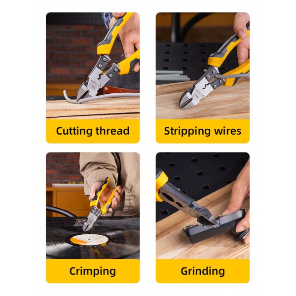 DELI πλαγιοκόφτης/απογυμνωτής καλωδίων DL102008, 1.0~2.6mm, 200mm - Πένσες