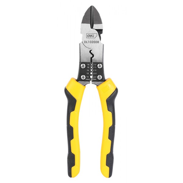 DELI πλαγιοκόφτης/απογυμνωτής καλωδίων DL102008, 1.0~2.6mm, 200mm - Πένσες