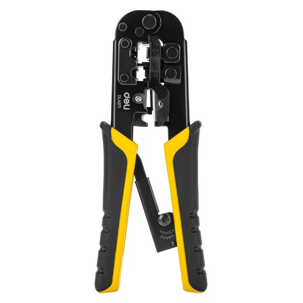 DELI πρέσα ακροδεκτών καλωδίων δικτύου DL4971, 4P/6P/8P, 200mm - Πένσες