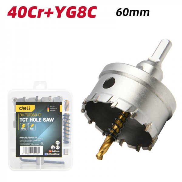 DELI ποτηροπρίονο DH-TCT060-E1 για μέταλλο/inox, 60mm διάμετρος - Εργαλεία Χειρός