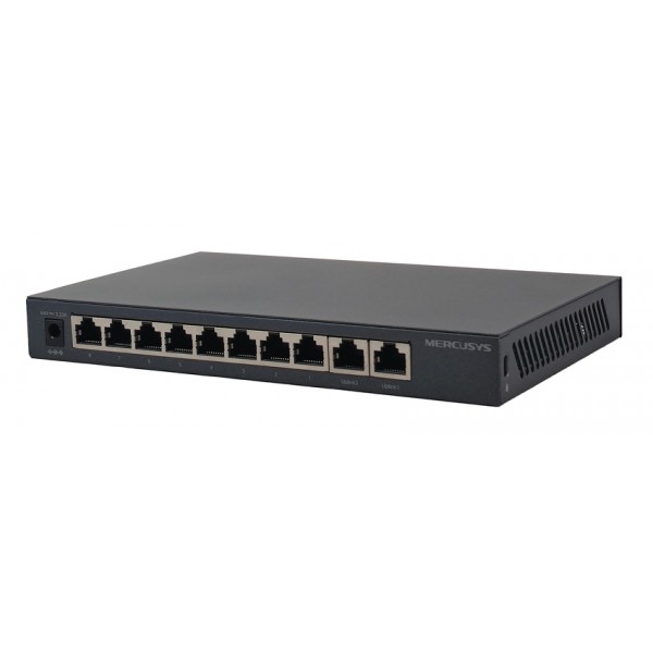 MERCUSYS Desktop Switch MS110GMP, 8x 10/100/1000Mbps PoE+, 2x Gigabit, Ver. 1.0 - Switches