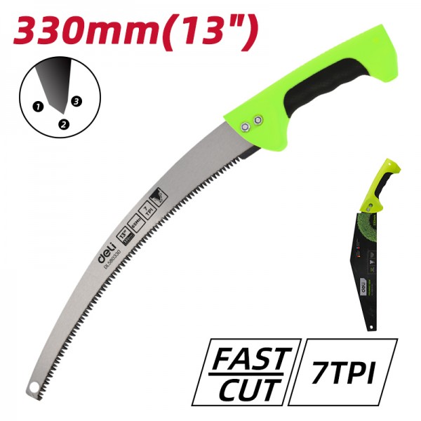 DELI πριόνι ξύλου DL580330 με αντιολισθητική λαβή, 330mm, 7 TPI