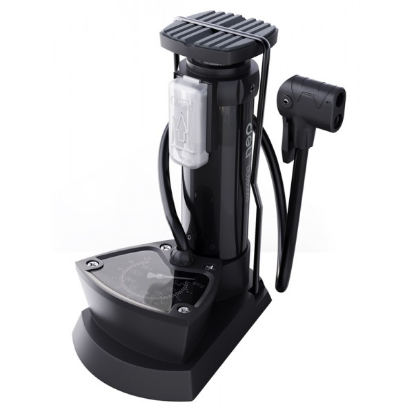 DELI τρόμπα ποδιού DL880003 με μανόμετρο, 140PSI, μαύρη - Αξεσουάρ Ποδηλάτου