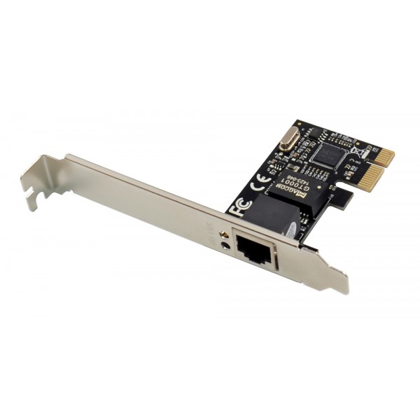 POWERTECH κάρτα επέκτασης PCIe σε 1x RJ45 ST714, 1000Mbps, RTL8111C - Κάρτες Δικτύου - USB Dongles