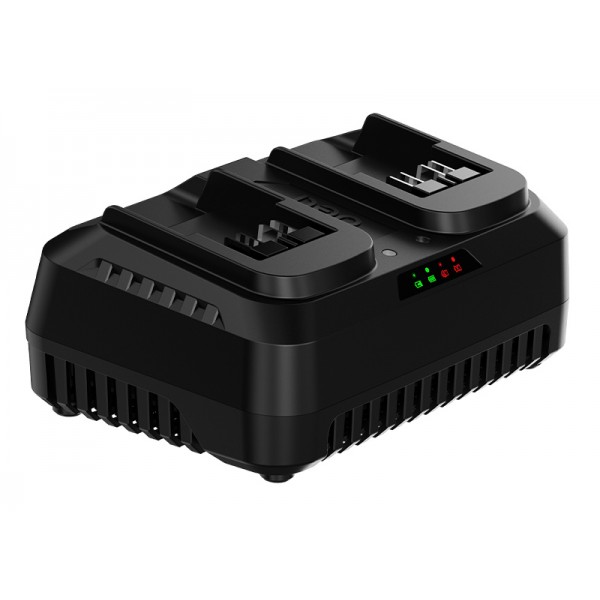 DELI φορτιστής μπαταριών εργαλείων μπαταρίας DE-CD20D4, 2 θέσεων, 20V 4A