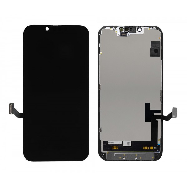 TW INCELL LCD για iPhone 14, camera-sensor ring, earmesh, μαύρη - Service