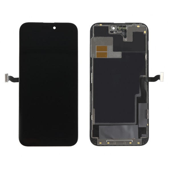 TW INCELL LCD για iPhone 14 Pro Max, camera-sensor ring, earmesh, μαύρη - Service