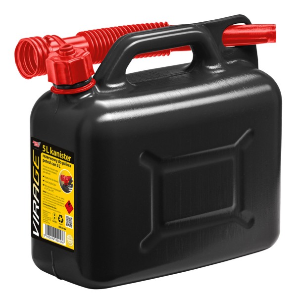 MOJE AUTO δοχείο καυσίμων 94-064 με σπιράλ, πλαστικό, 5lt, μαύρο - Αξεσουάρ Αυτοκινήτου