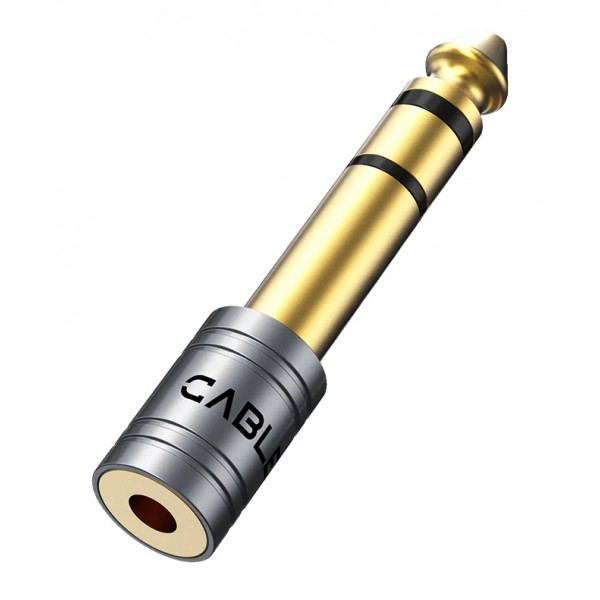 CABLETIME αντάπτορας ήχου 6.3mm σε 3.5mm CT-6M3F-AG, gold plated, γκρι - Ήχος