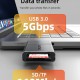 CABLETIME card reader CT-ACCD3-AG για SD & micro SD, USB 3.0, 5Gbps, γκρι