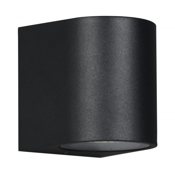 POWERTECH φωτιστικό τοίχου HLL-0187 για GU10 λάμπα, μεταλλικό, IP65, μαύρο - Φωτιστικά τοίχου