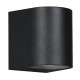 POWERTECH φωτιστικό τοίχου HLL-0187 για GU10 λάμπα, μεταλλικό, IP65, μαύρο