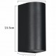 POWERTECH φωτιστικό τοίχου HLL-0188 για 2x GU10 λάμπες, μεταλλικό, IP65, μαύρο